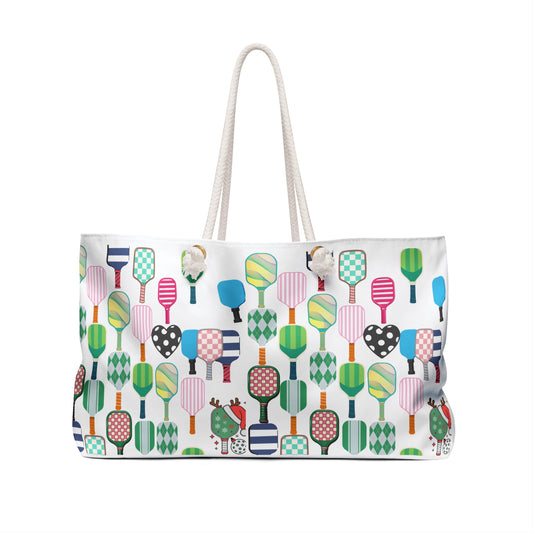 Pickleball Weekender Bag - Esmé Paddle Print Travel Tote